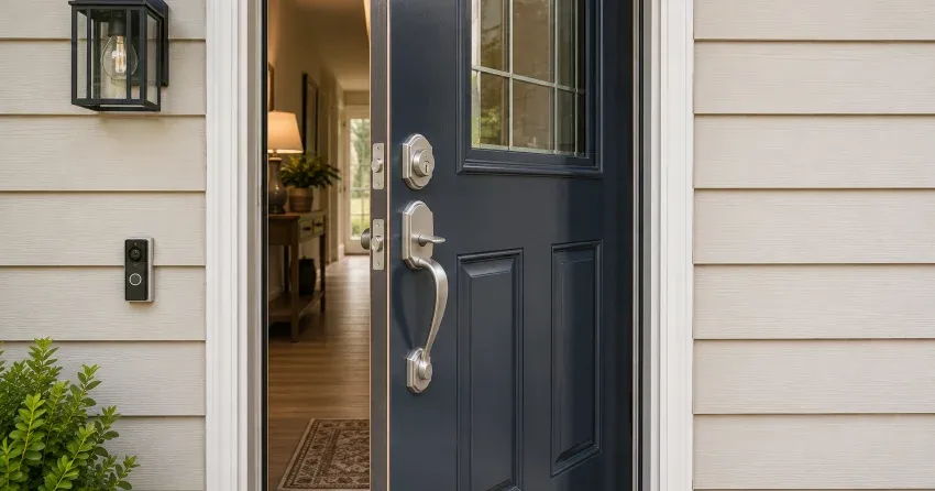 energy-efficient exterior door upgrade installation in Twenty Valley, Lincoln