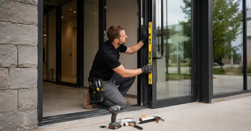 commercial glass door frame installation Tintern, Lincoln