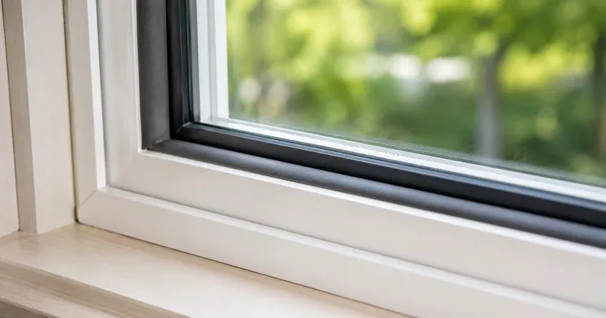 technician inspecting window weatherstripping for drafty window repair Jordan Station, Lincoln